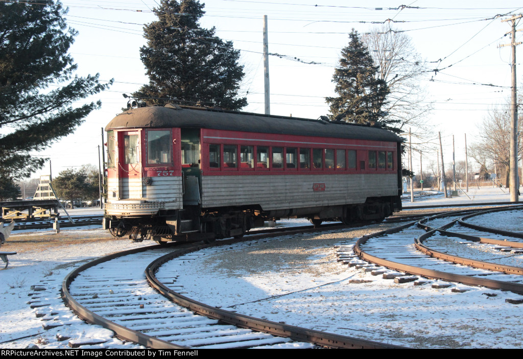 North Shore Line #757 in the Snow